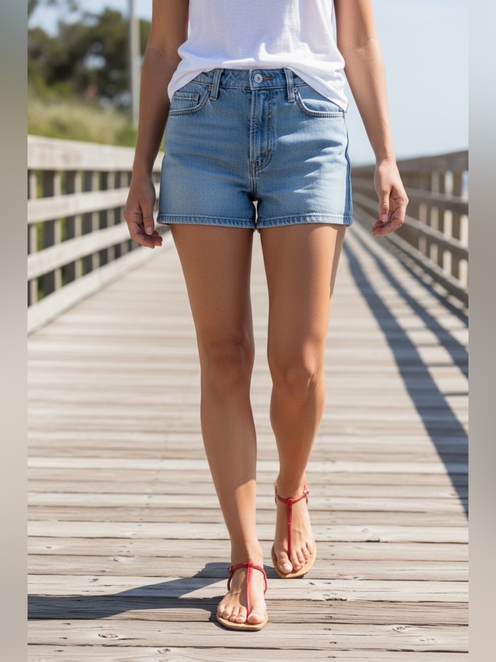 SCHUTZ Red Strappy Cork-Style Thong Sandals